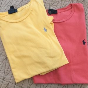 Two Polo by Ralph Lauren crew neck t shirts